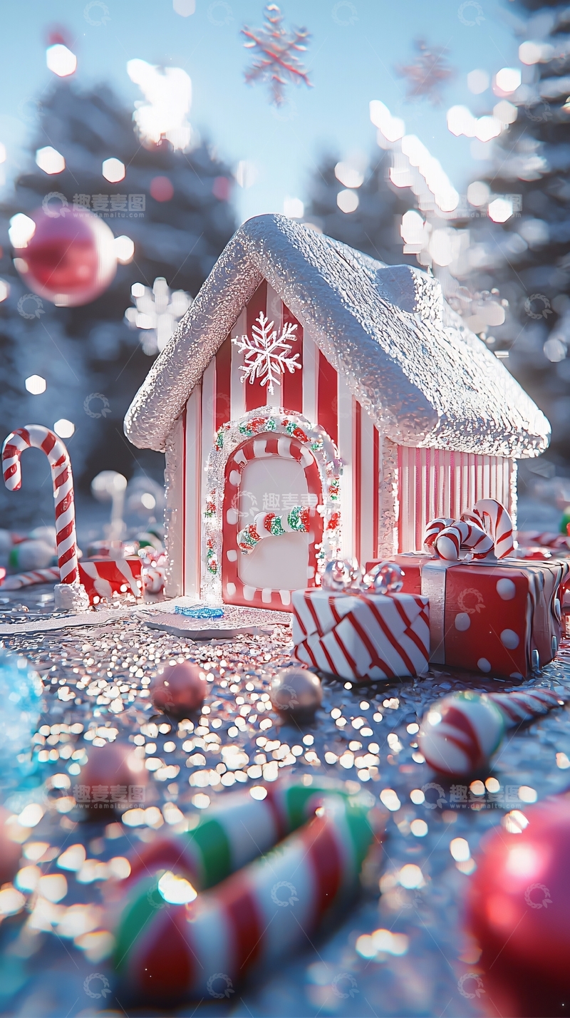 高清大图下载【趣麦麦图】圣诞糖果屋