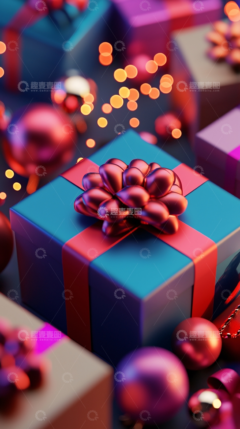 高清大图下载【趣麦麦图】圣诞礼物盒子