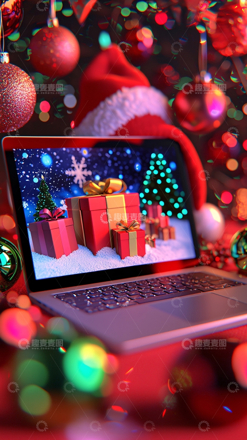 高清大图下载【趣麦麦图】圣诞节电脑礼物