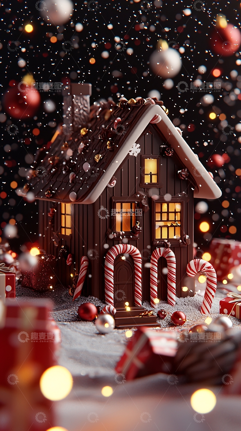 高清大图下载【趣麦麦图】巧克力姜饼屋