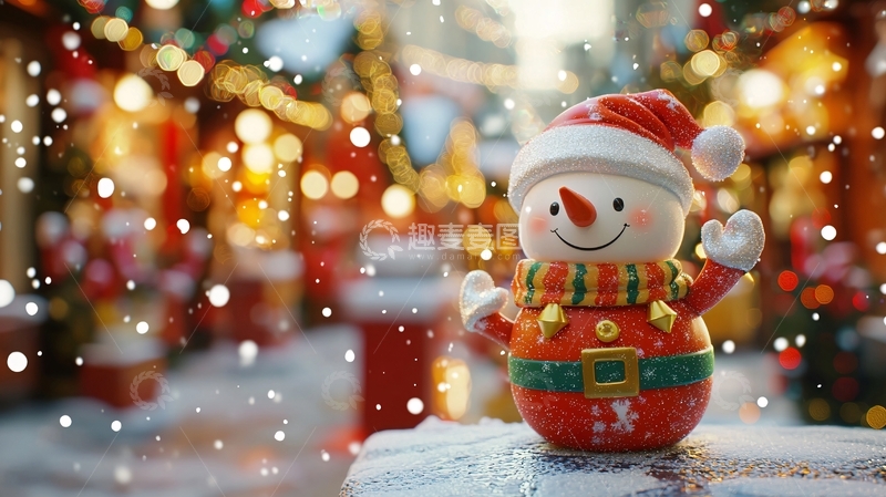 高清大图下载【趣麦麦图】圣诞雪人