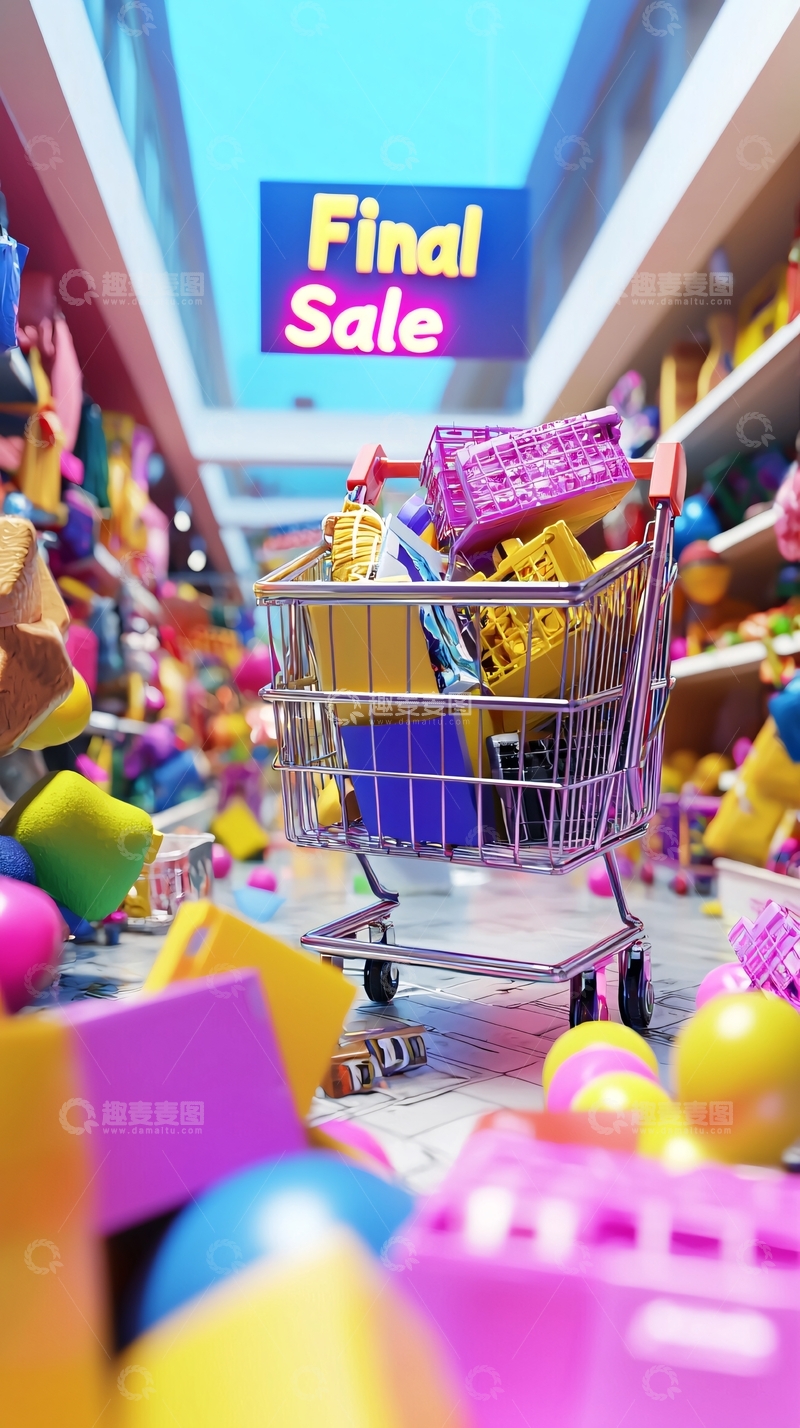 高清大图下载【趣麦麦图】购物车3
