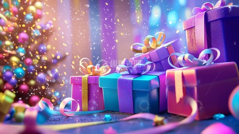 高清大图下载【趣麦麦图】圣诞节礼物