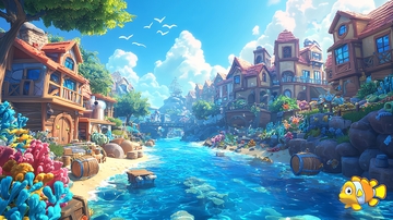 色彩鲜艳的小镇