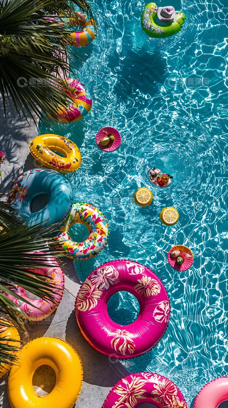 高清大图下载【趣麦麦图】泳池派对