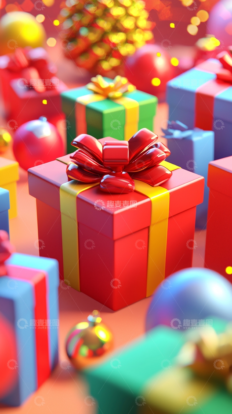 高清大图下载【趣麦麦图】圣诞节礼物