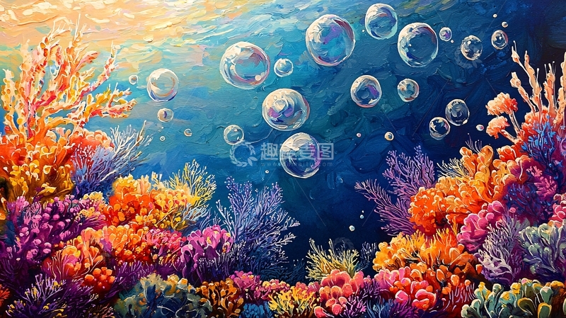 高清大图下载【趣麦麦图】海底珊瑚礁