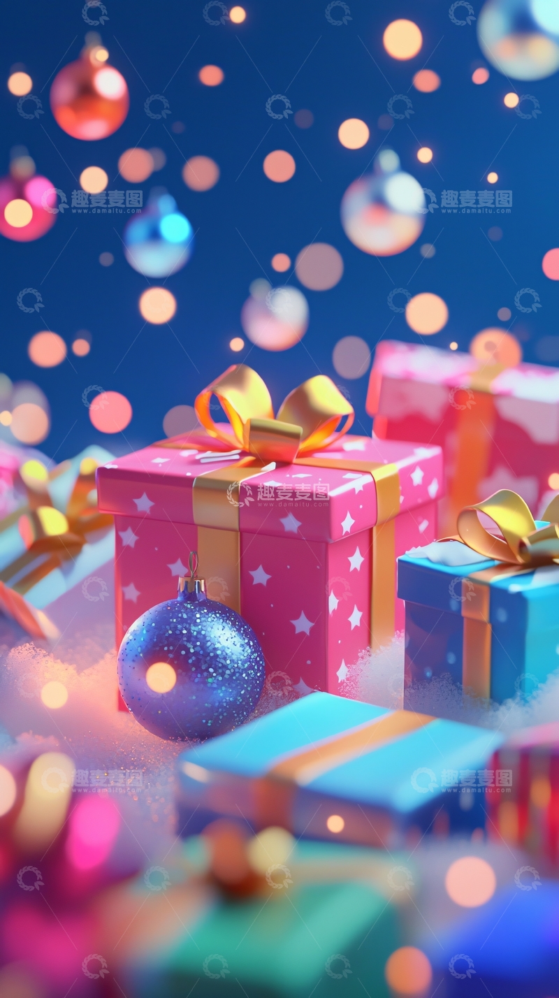 高清大图下载【趣麦麦图】梦幻圣诞礼物