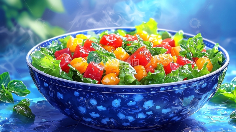高清大图下载【趣麦麦图】色彩鲜艳的蔬菜沙拉