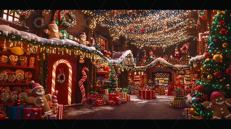高清大图下载【趣麦麦图】圣诞节小镇