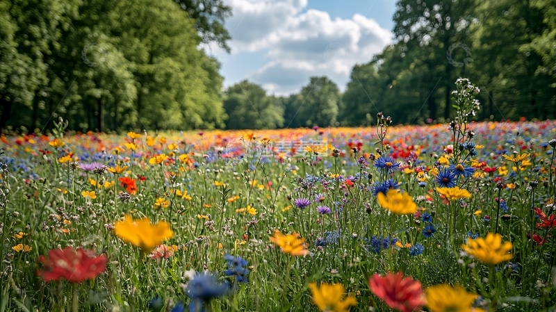 高清大图下载【趣麦麦图】百花盛开的草地