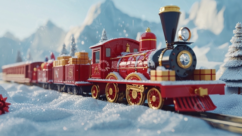 高清大图下载【趣麦麦图】圣诞火车