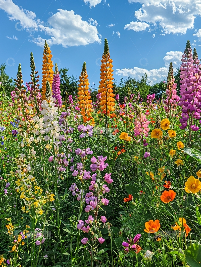 高清大图下载【趣麦麦图】繁花盛开的田野