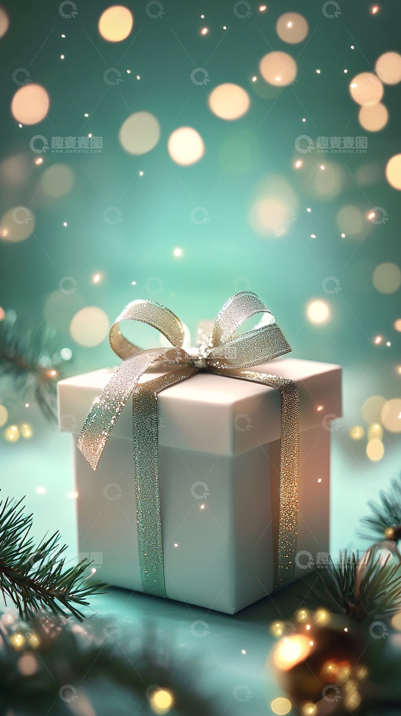 高清大图下载【趣麦麦图】精美圣诞礼物盒子