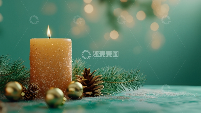 高清大图下载【趣麦麦图】圣诞蜡烛