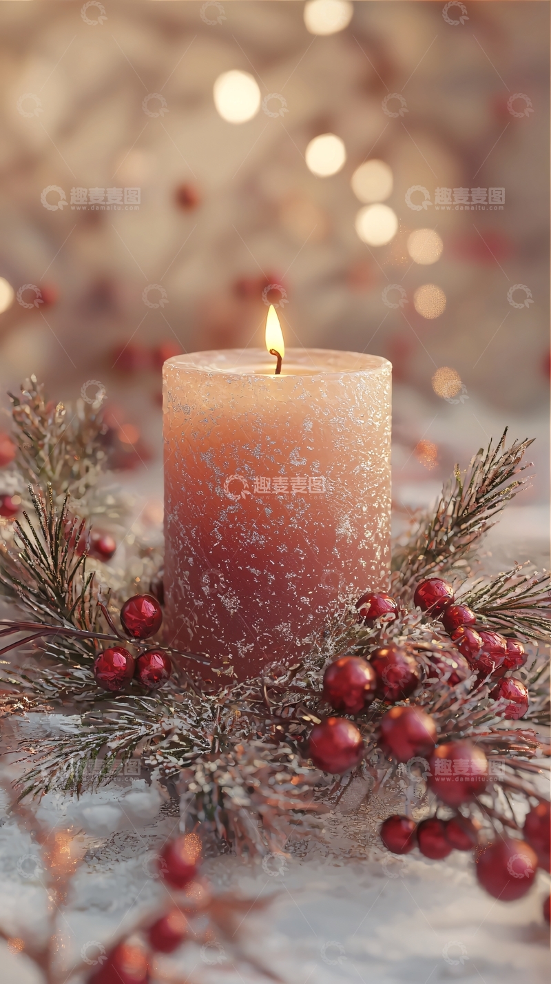 高清大图下载【趣麦麦图】圣诞节蜡烛