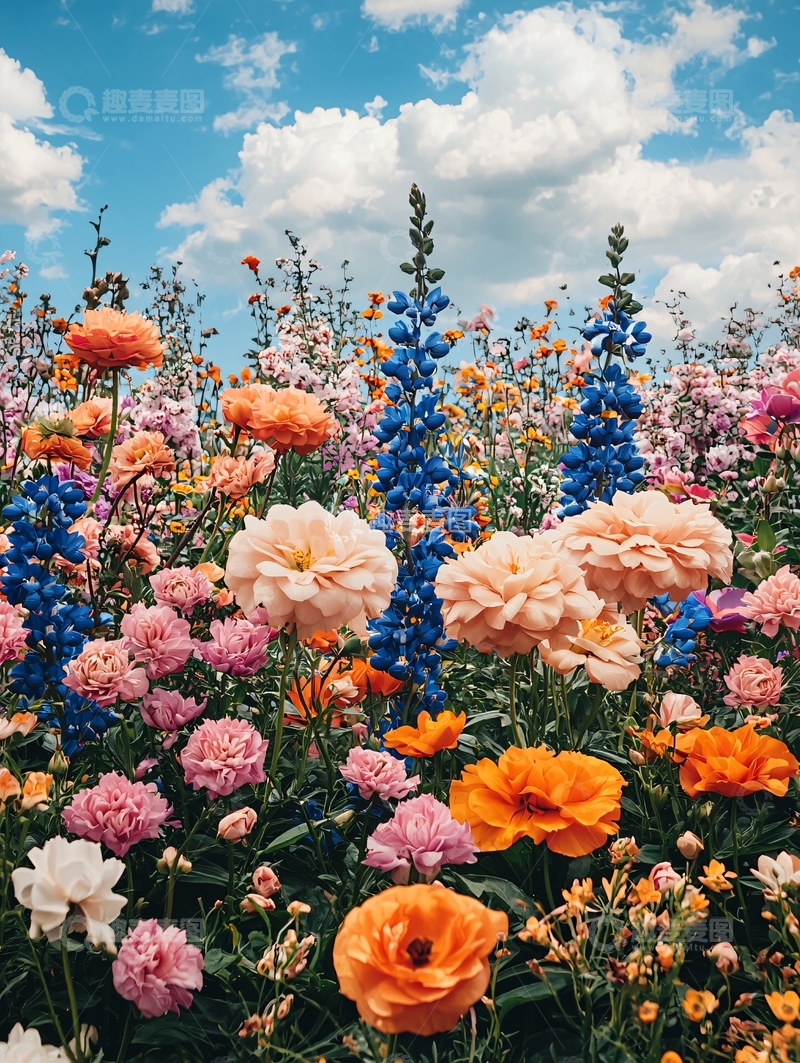 高清大图下载【趣麦麦图】繁花盛开的田野