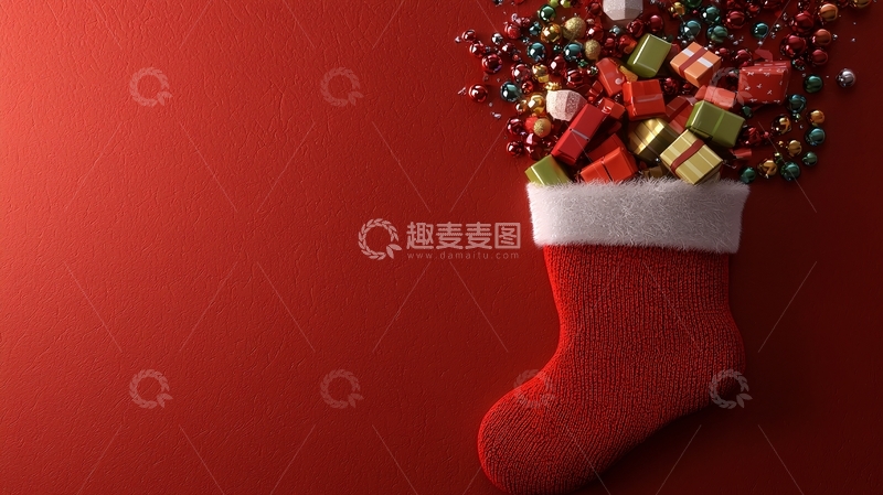 高清大图下载【趣麦麦图】圣诞袜子