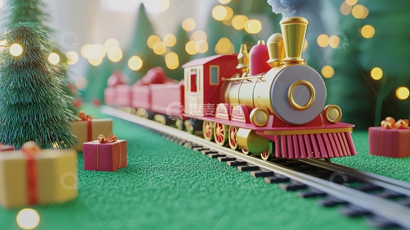 高清大图下载【趣麦麦图】圣诞火车