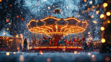 梦幻冬日旋转木马