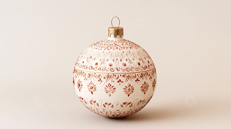 高清大图下载【趣麦麦图】白色圣诞球