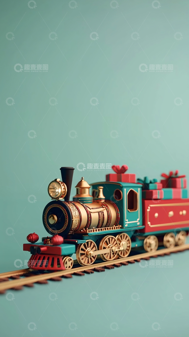 高清大图下载【趣麦麦图】圣诞火车
