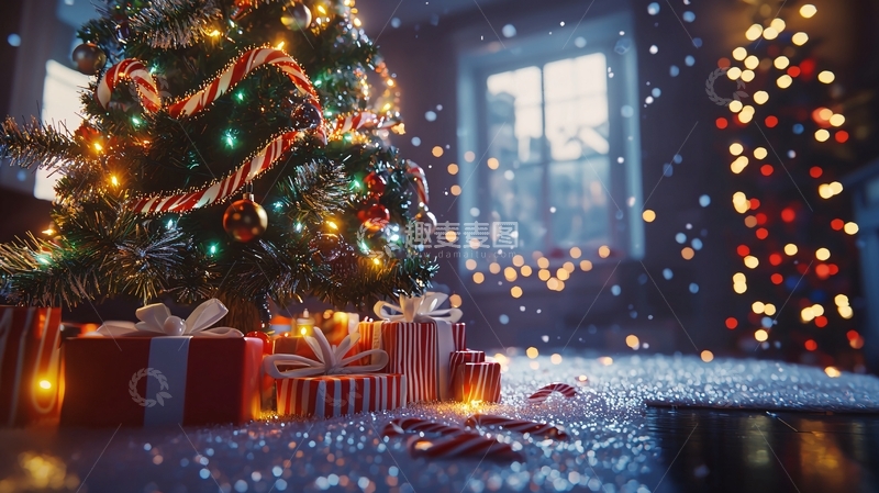 高清大图下载【趣麦麦图】圣诞树下的礼物