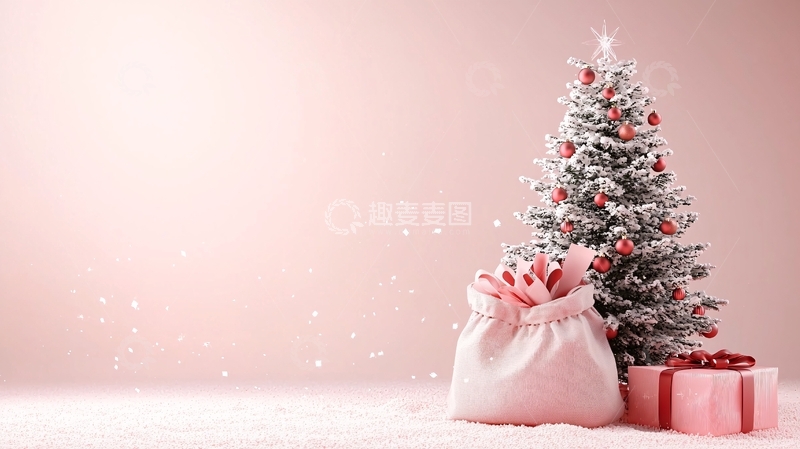高清大图下载【趣麦麦图】粉色系圣诞树