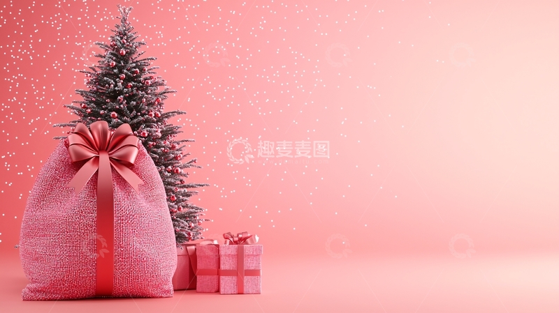 高清大图下载【趣麦麦图】粉色圣诞树