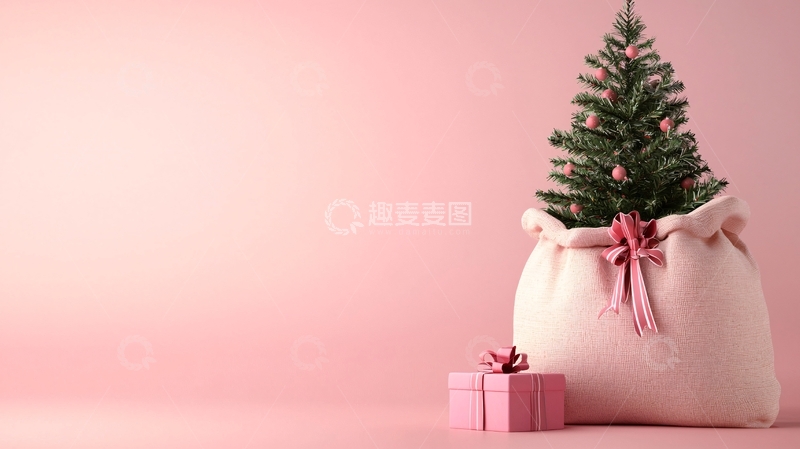 高清大图下载【趣麦麦图】粉色圣诞树