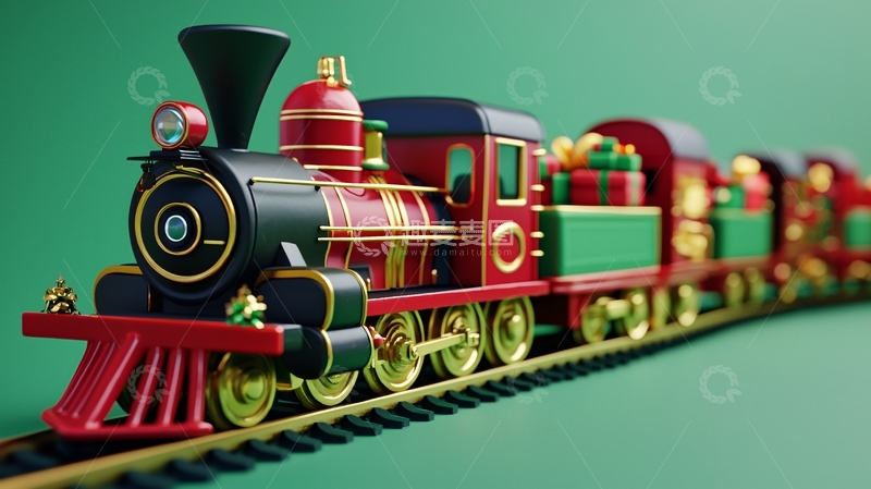 高清大图下载【趣麦麦图】圣诞火车