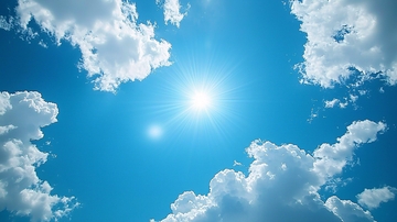 明媚蓝天白云晴空