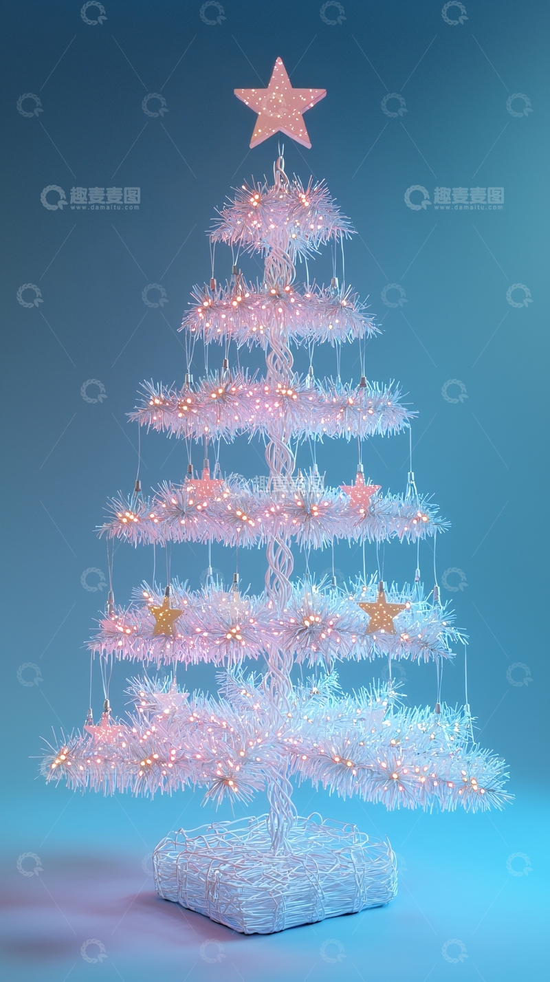 高清大图下载【趣麦麦图】粉色圣诞树
