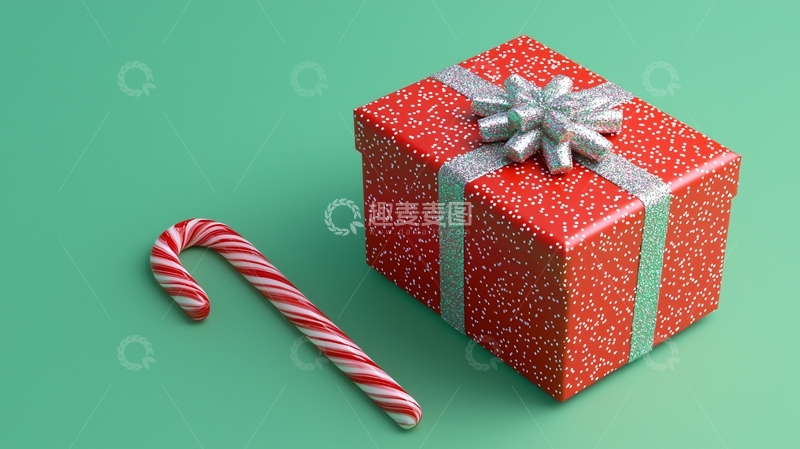 高清大图下载【趣麦麦图】红色礼盒圣诞糖果