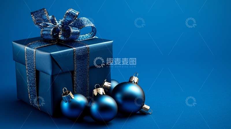 高清大图下载【趣麦麦图】蓝色礼盒