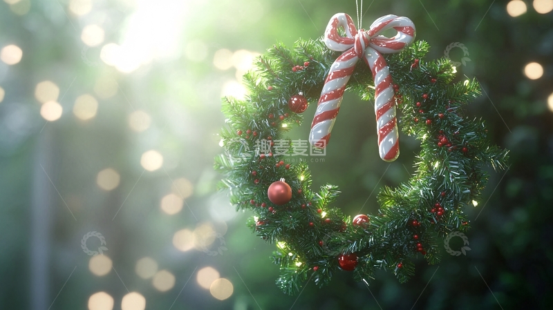 高清大图下载【趣麦麦图】圣诞花环