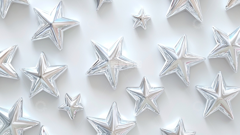 高清大图下载【趣麦麦图】银色星星背景