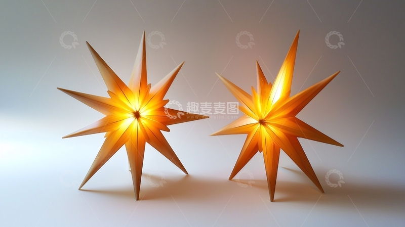 高清大图下载【趣麦麦图】发光星星装饰