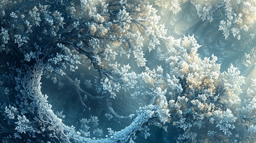 雪覆盖的树木