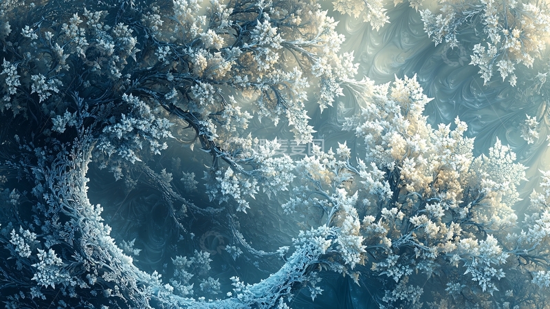 高清大图下载【趣麦麦图】雪覆盖的树木
