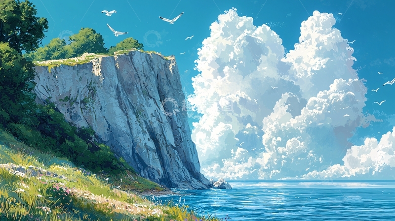 高清大图下载【趣麦麦图】悬崖边的风景