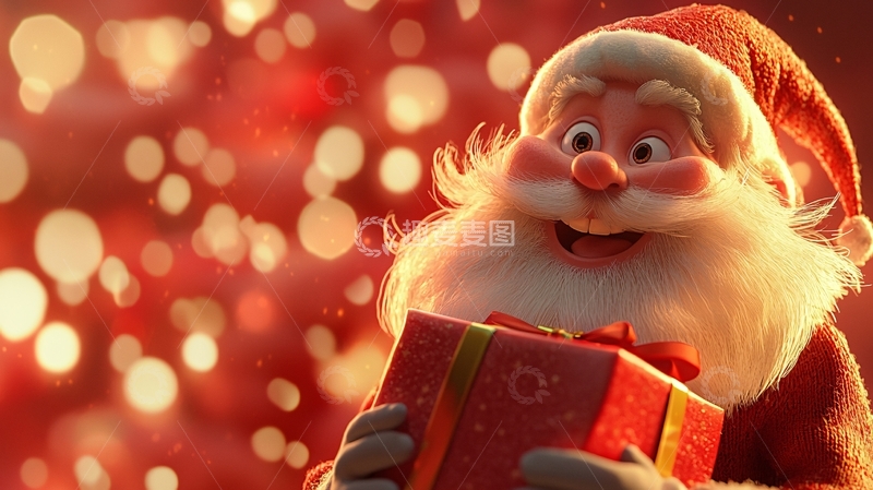 高清大图下载【趣麦麦图】圣诞老人送礼物