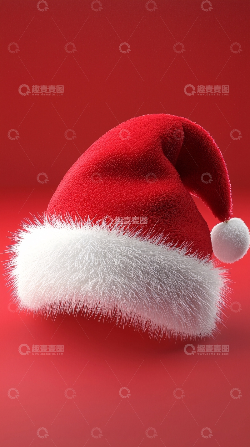 高清大图下载【趣麦麦图】红色圣诞帽