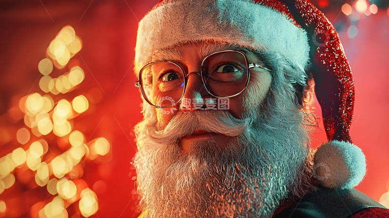 高清大图下载【趣麦麦图】圣诞老人特写