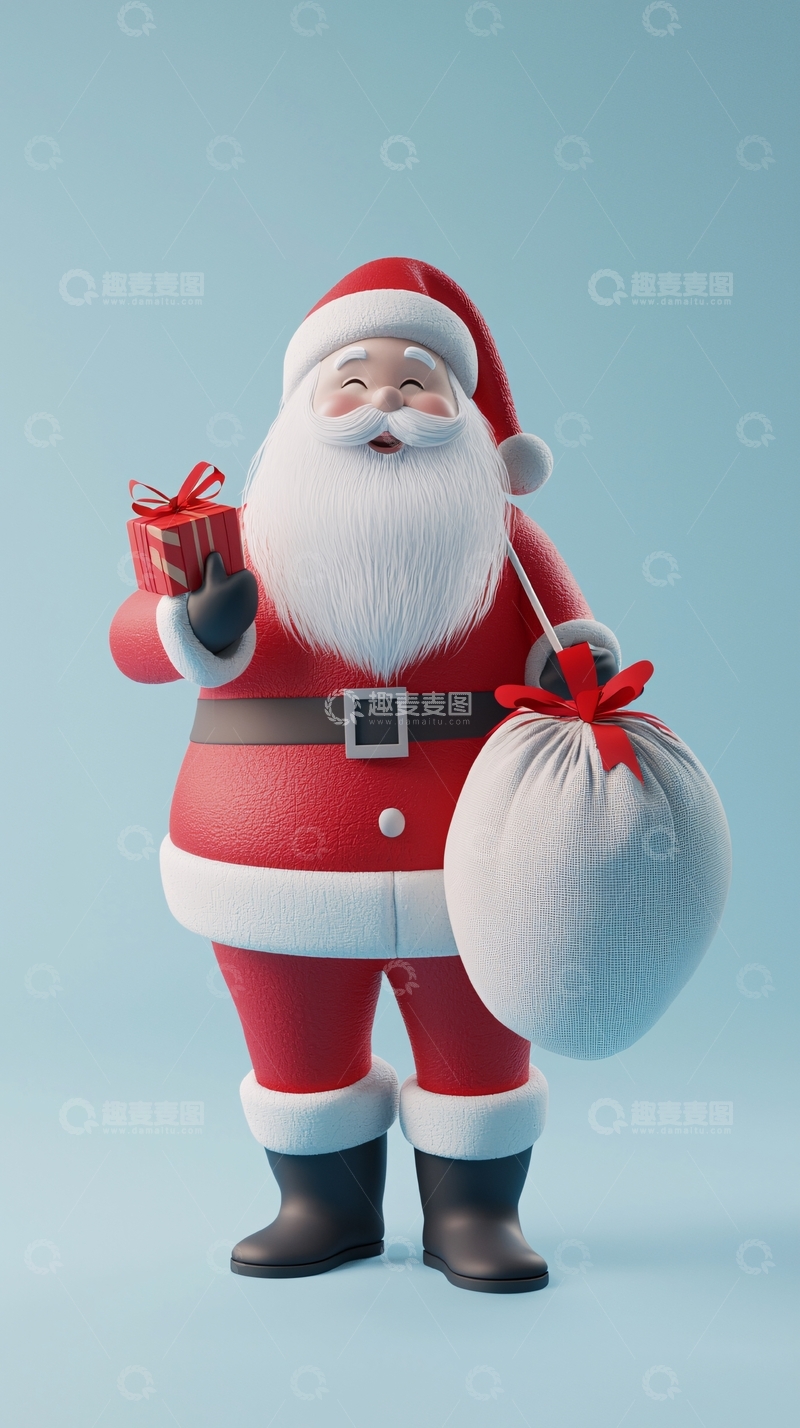 高清大图下载【趣麦麦图】圣诞老人卡通形象