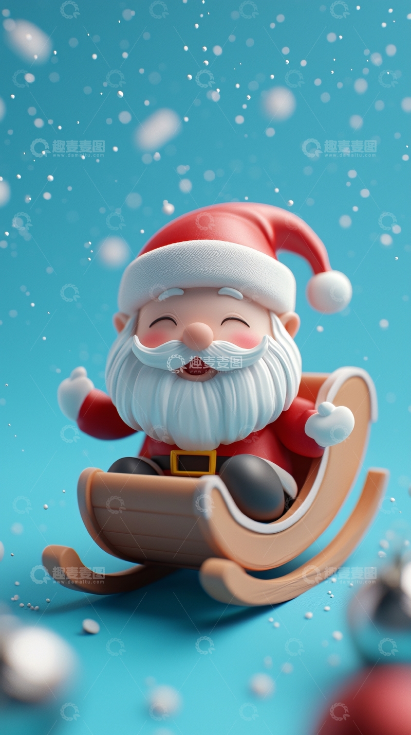 高清大图下载【趣麦麦图】卡通圣诞老人