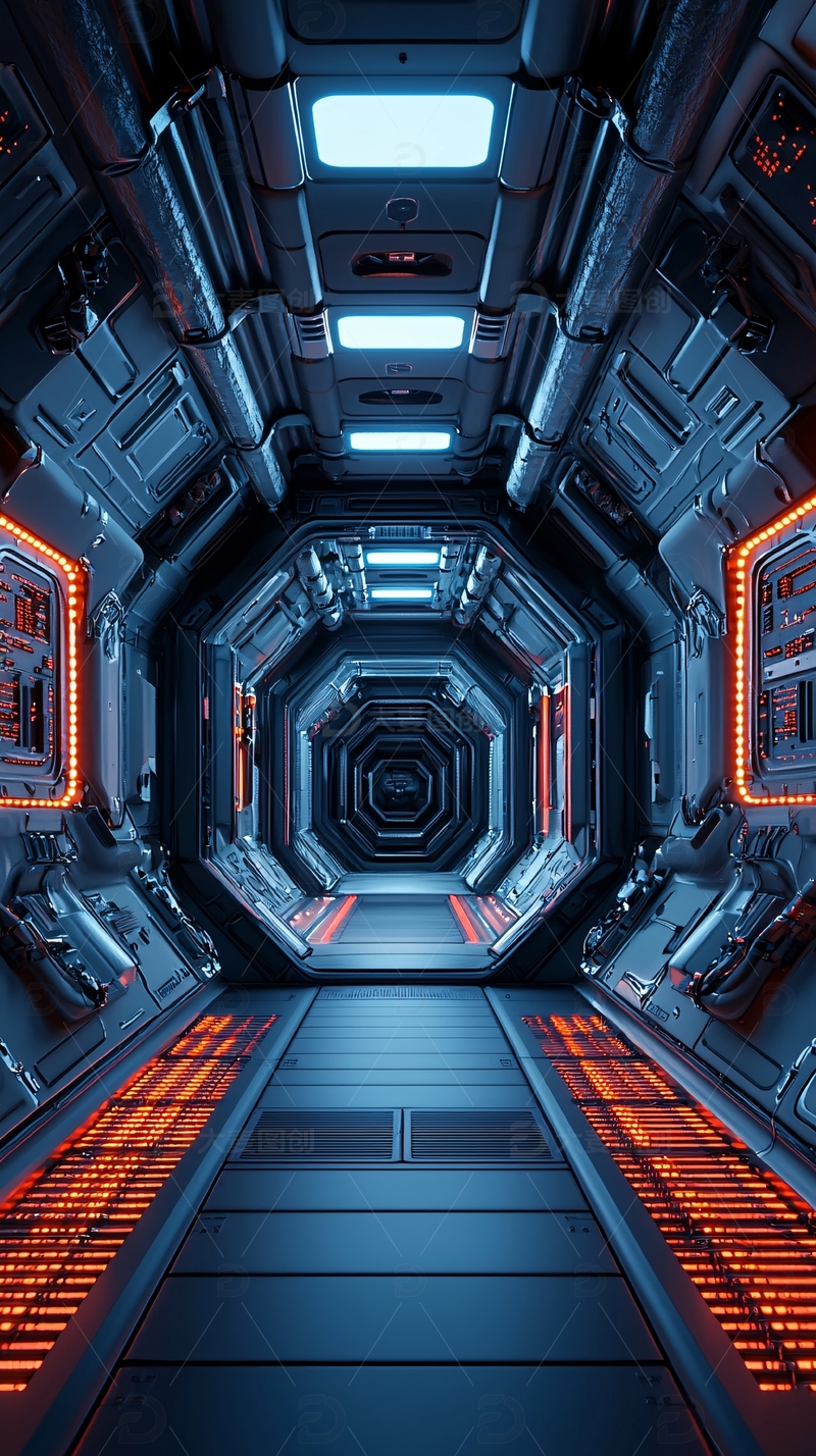 高清大图下载【趣麦麦图】未来科技感走廊