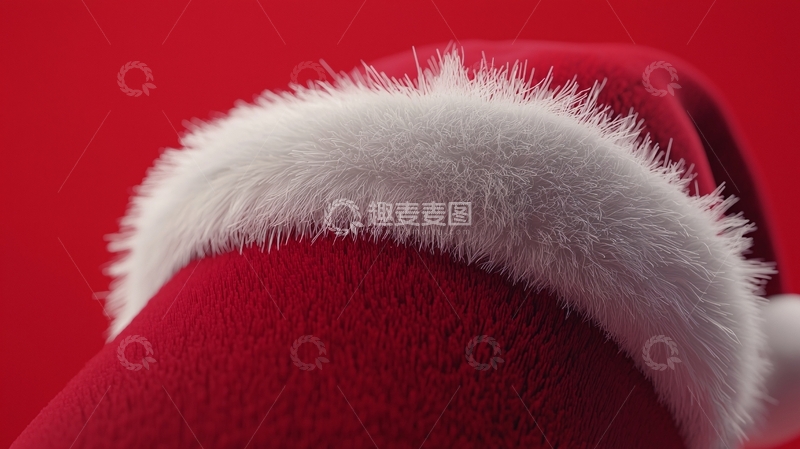 高清大图下载【趣麦麦图】圣诞帽边缘特写