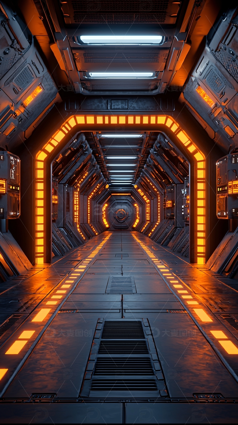 高清大图下载【趣麦麦图】未来科技感走廊