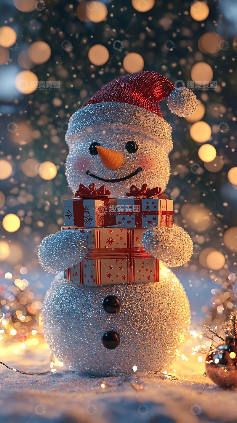 高清大图下载【趣麦麦图】圣诞节雪人5